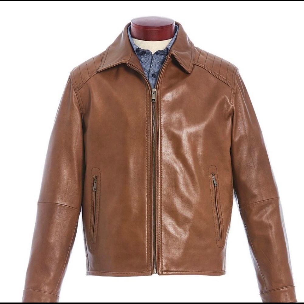 Lamb skin leather jacket